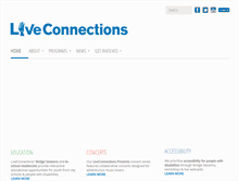 Tablet Screenshot of liveconnections.org